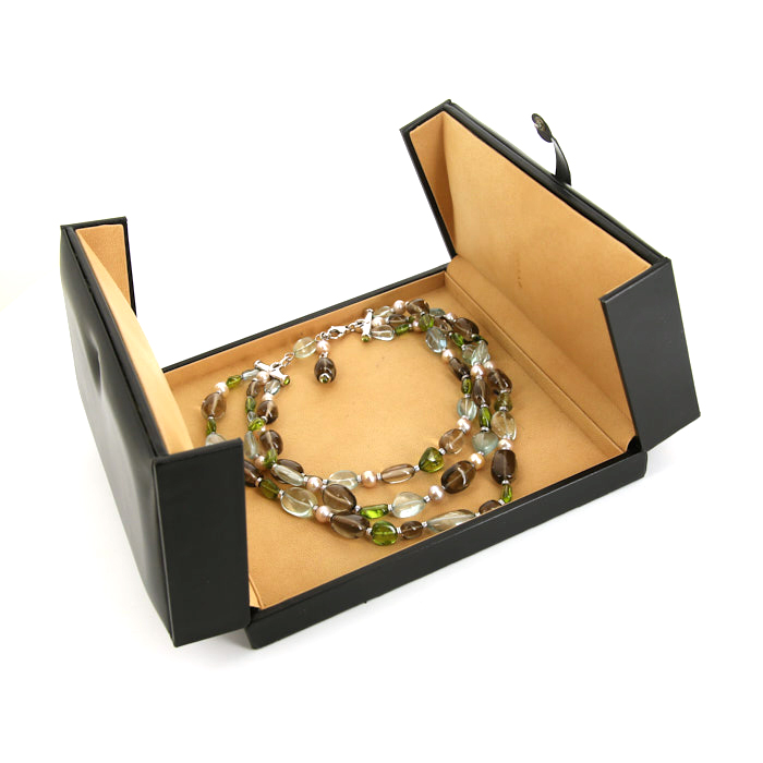 Bulgari necklace in white gold,  diamonds and colored stones - Detail D2