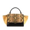 Celine  Trapeze medium model  handbag  in beige python  and beige suede - 360 thumbnail
