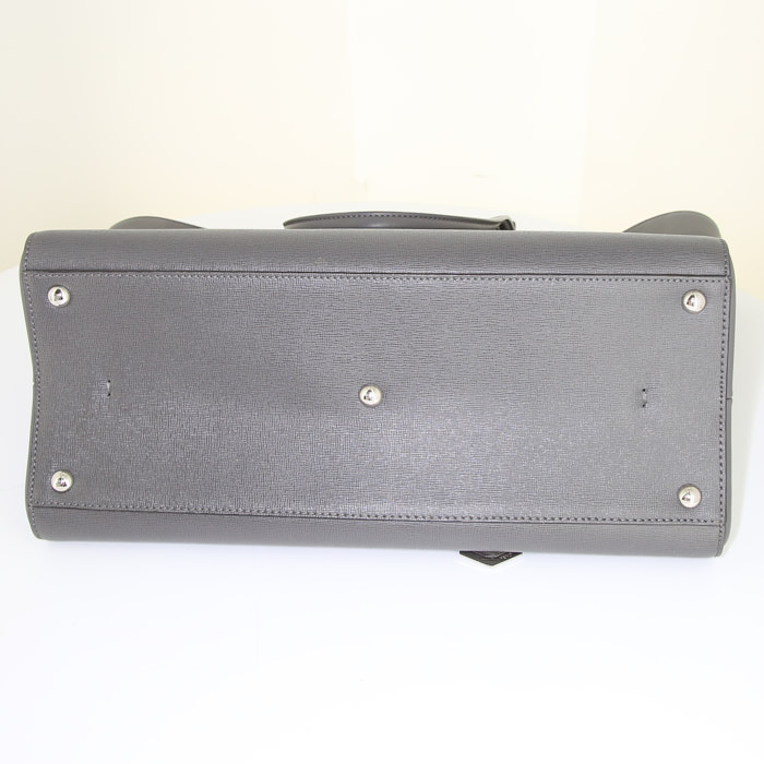 Fendi 3 Jours handbag in grey leather - Detail D4