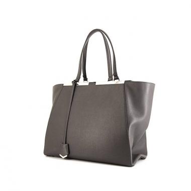 Bolso de mano Fendi 3 Jours en cuero gris
