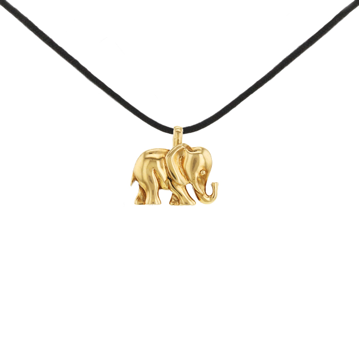 Broche-colgante época años 90 articulado Cartier en oro amarillo - Detail D2