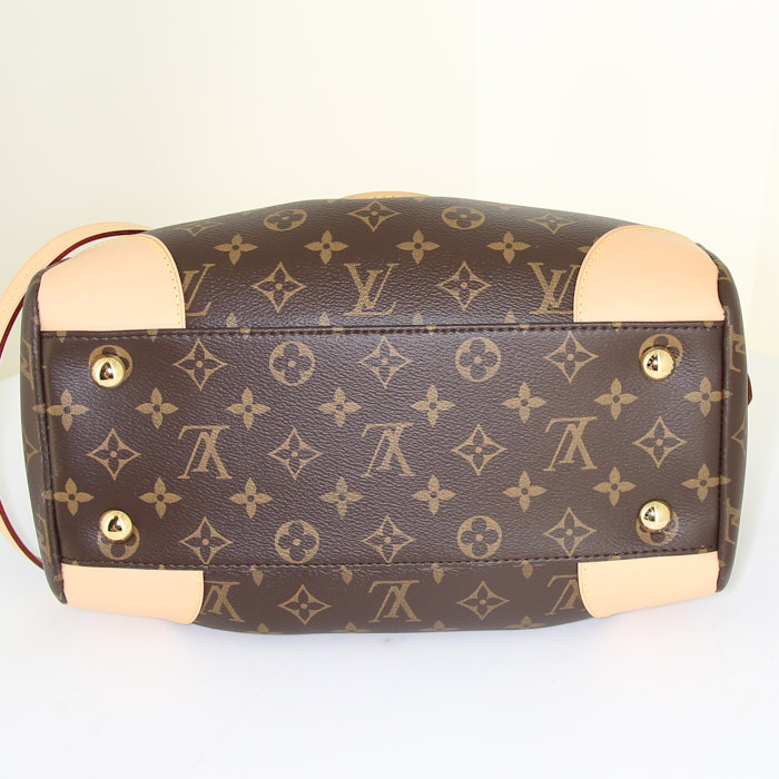 Louis Vuitton Ségur bag worn on the shoulder or carried in the hand in monogram canvas and natural leather - Detail D5