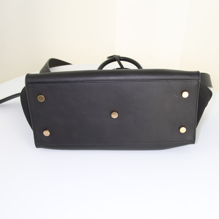 Bolso de mano Yves Saint Laurent Chyc en cuero negro - Detail D5