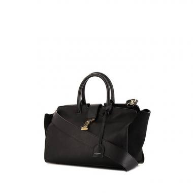 Downtown Cabas, Used & Preloved Yves Saint Laurent Tote Bag, LXR Canada, Black