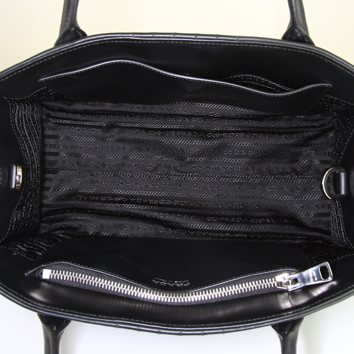 Sac Prada Galleria en cuir noir - Detail D3
