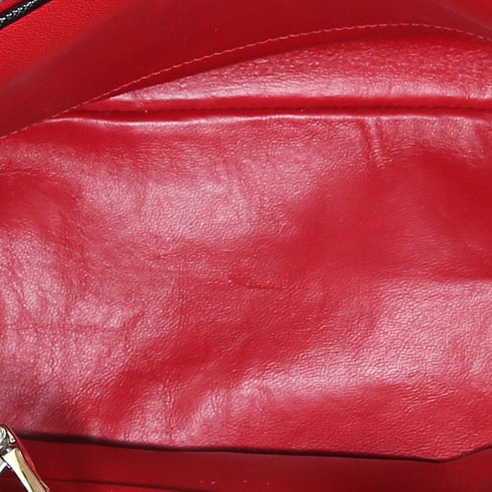Sac à main Prada Galleria moyen modèle en cuir saffiano noir et jonc blanc - Detail D3