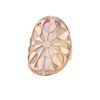 Bulgari Intarsio ring in pink gold,  mother of pearl and diamonds - 00pp thumbnail