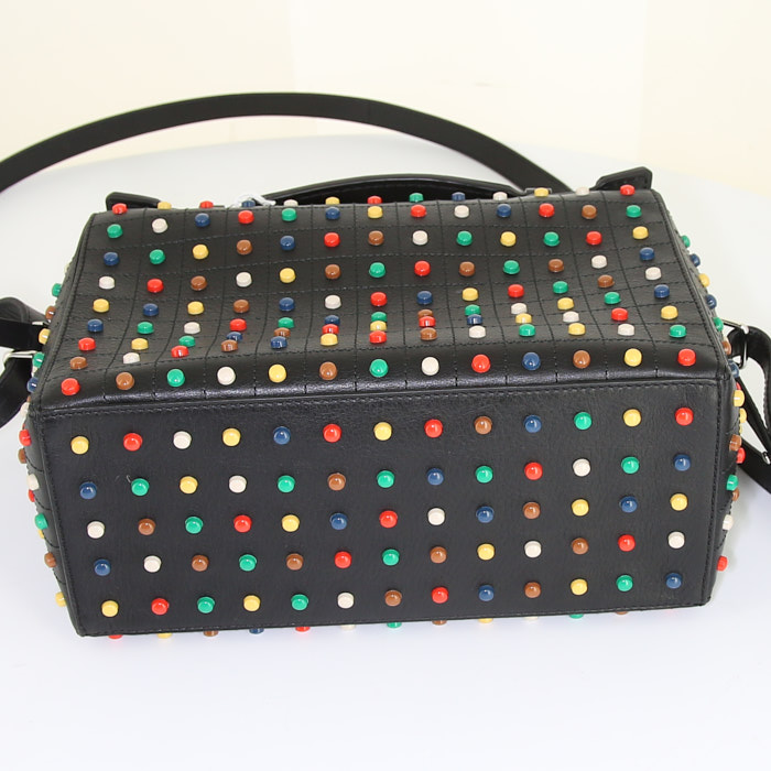 Gommino Tod's shoulder bag in black leather - Detail D5