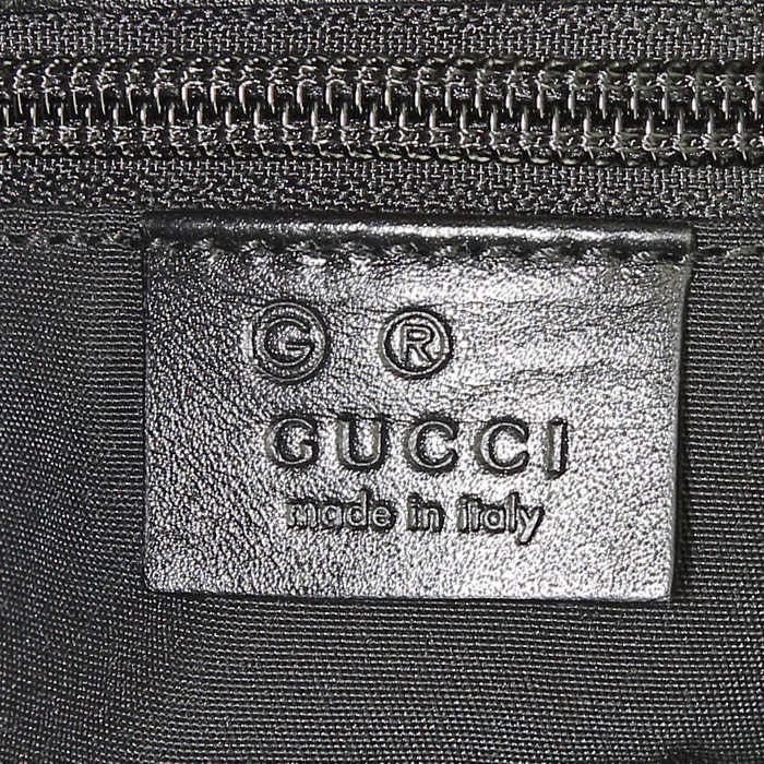 Sac cabas Gucci en cuir noir - Detail D3