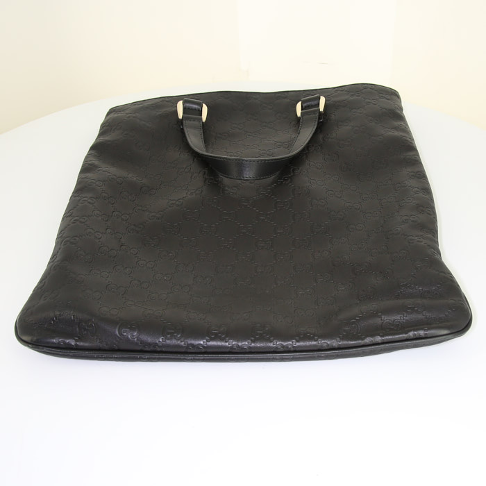 Shopping bag Gucci in pelle nera - Detail D4