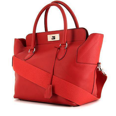 Borsa Hermès Tool Box in pelle Swift rosso Vermillon