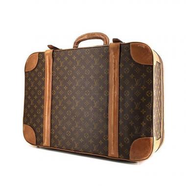 Louis Vuitton Airbus small model suitcase in brown monogram canvas and natural leather