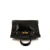 Bolso de mano Hermès  Birkin 35 cm en cocodrilo porosus negro - 360 Front thumbnail