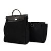 Zaino Hermès Herbag - Backpack in tela nera e pelle nera - 00pp thumbnail