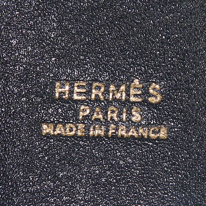 Borsa a spalla Hermès Vintage in pelle blu marino - Detail D3