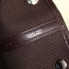 Shopping bag Hermes Garden modello grande in tela beige con motivo e pelle marrone - Detail D4 thumbnail