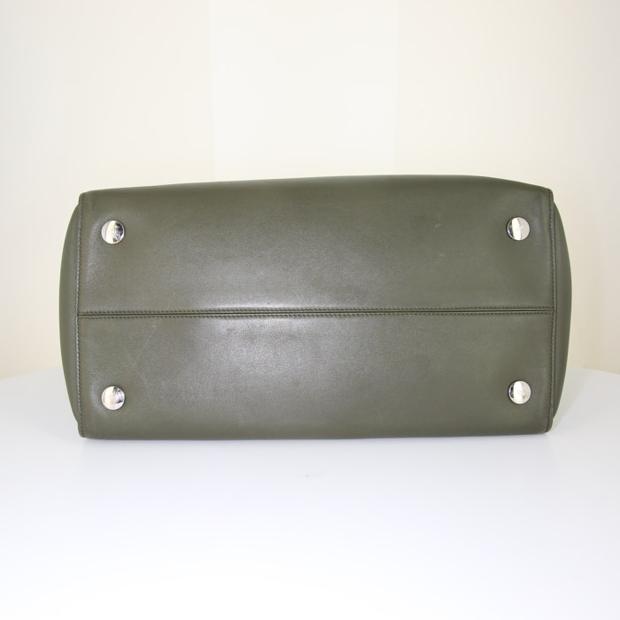 Dior Dior Addict cabas shopping bag in khaki leather - Detail D4