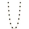 Van Cleef & Arpels Alhambra Vintage long necklace in yellow gold and onyx - 00pp thumbnail