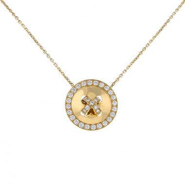 Van Cleef & Arpels Boutonnière necklace in yellow gold and diamonds