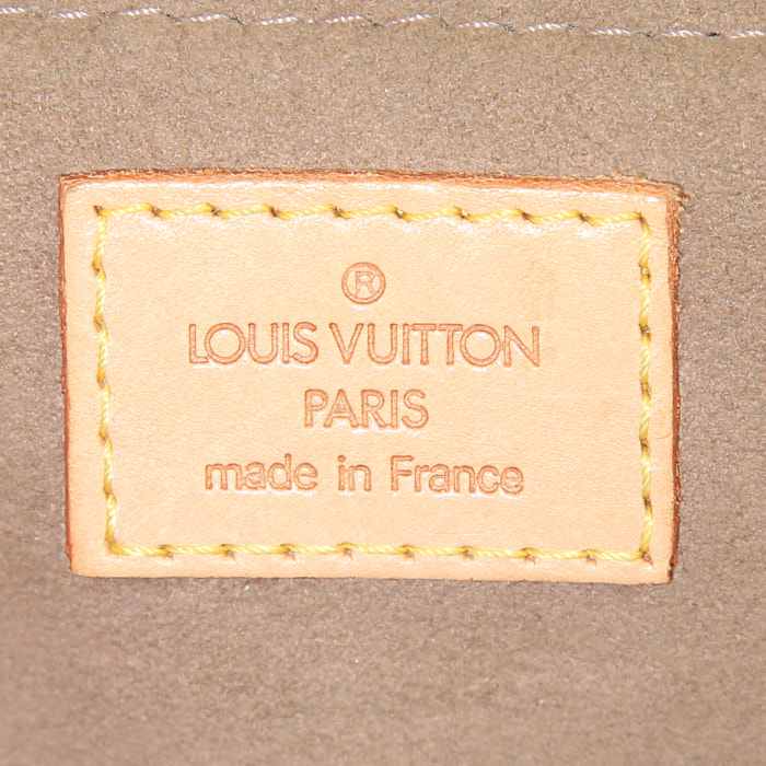 Sac à main Louis Vuitton Sologne en toile monogram multicolore noire et cuir naturel - Detail D3