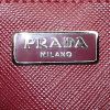 Prada shoulder bag in black, brown, white and burgundy leather - Detail D4 thumbnail