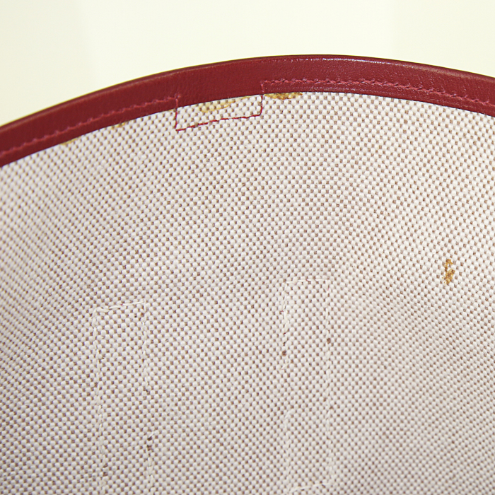 Pochette Hermes Jige in pelle box rossa - Detail D4