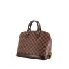 Louis Vuitton Alma medium model handbag in ebene damier canvas and brown leather - 00pp thumbnail