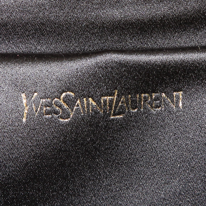 Pochette Saint Laurent in pelle verniciata blu - Detail D3