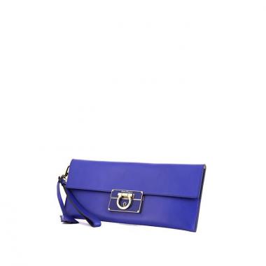 Bolsito de mano Salvatore Ferragamo en cuero azul