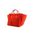 Celine Phantom shopping bag in orange suede - 00pp thumbnail