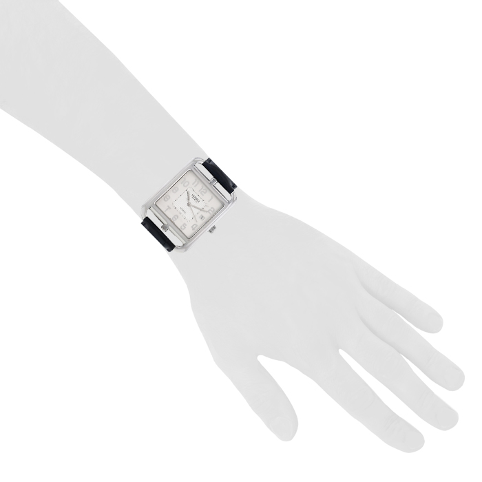 Orologio Hermes Cape Cod Jumbo in acciaio Ref :  CD6.710 Circa  2000 - Detail D1