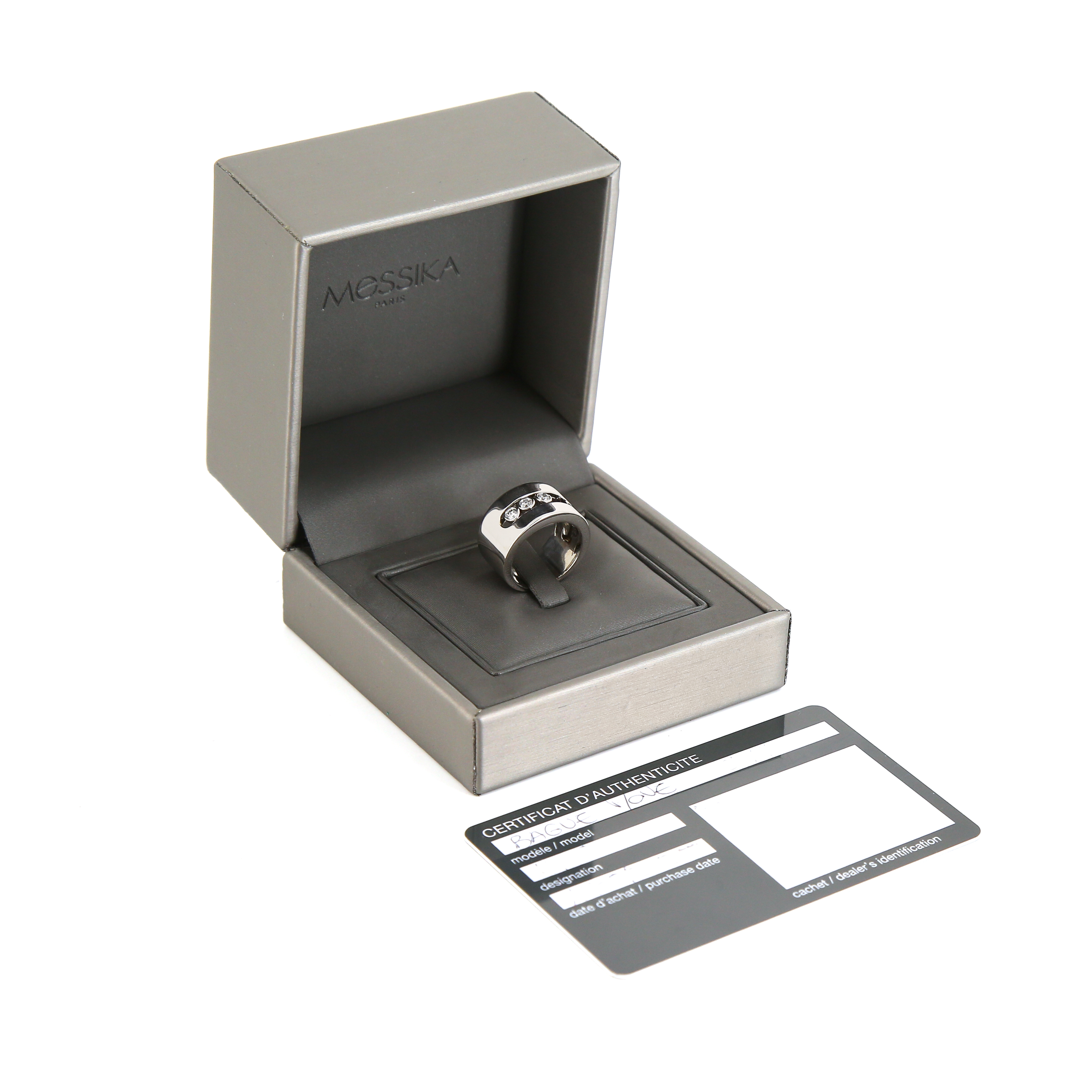 Bague Messika Move en or blanc et diamants - Detail D2