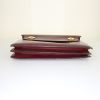 Bolso de mano Hermès Louisiane en cuero box color burdeos - Detail D4 thumbnail