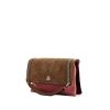 Lanvin Sugar shoulder bag in brown, pink and burgundy tricolor quilted suede - 00pp thumbnail