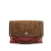 Lanvin Sugar shoulder bag in brown, pink and burgundy tricolor quilted suede - 360 thumbnail