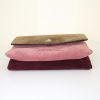 Bolso bandolera Lanvin Sugar en ante acolchado tricolor marrón, rosa y color burdeos - Detail D4 thumbnail
