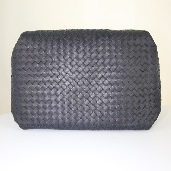 Sac à main Bottega Veneta Parachute en cuir intrecciato bleu - Detail D4