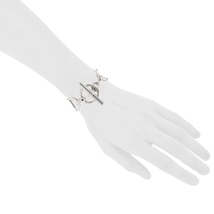 Hermes Chaine d'Ancre 1980's bracelet in silver - Detail D1