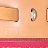 Hermes Herbag handbag in red Imperial canvas and natural leather - Detail D3 thumbnail