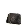 Chanel Camera shoulder bag in black quilted leather - 00pp thumbnail