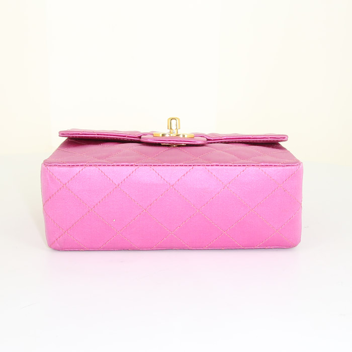 Borsa Chanel Timeless in raso fucsia - Detail D4