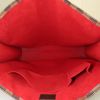 Shopping bag Louis Vuitton in tela a scacchi ebana e pelle marrone - Detail D2 thumbnail