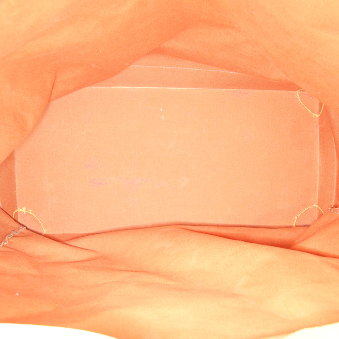 Sac de voyage Louis Vuitton Steamer Bag en toile monogram marron et cuir naturel - Detail D2