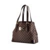 Louis Vuitton Hampstead shopping bag in brown damier canvas and brown leather - 00pp thumbnail
