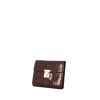 Portefeuille Louis Vuitton en cuir verni monogram bordeaux - 00pp thumbnail