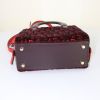 Dior Lily shoulder bag in red and burgundy leather and pink velvet - Detail D5 thumbnail