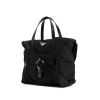 Shopping bag Prada in tessuto nero e pelle nera - 00pp thumbnail