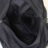 Prada shopping bag in black canvas and black leather - Detail D3 thumbnail