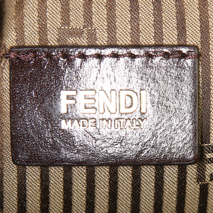 Borsa Fendi Chameleon in pelle tricolore marrone - Detail D4