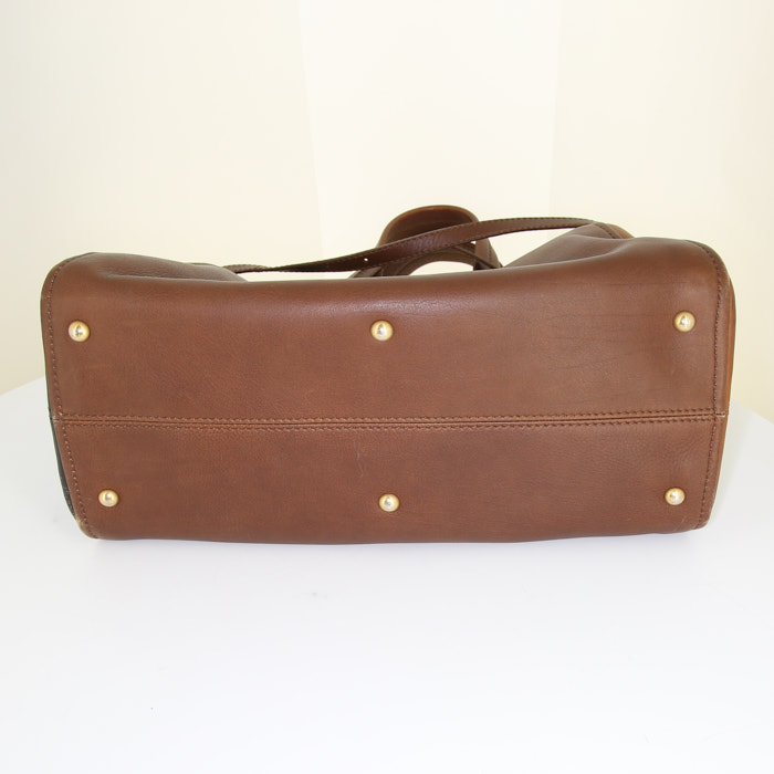 Borsa Fendi Chameleon in pelle tricolore marrone - Detail D5